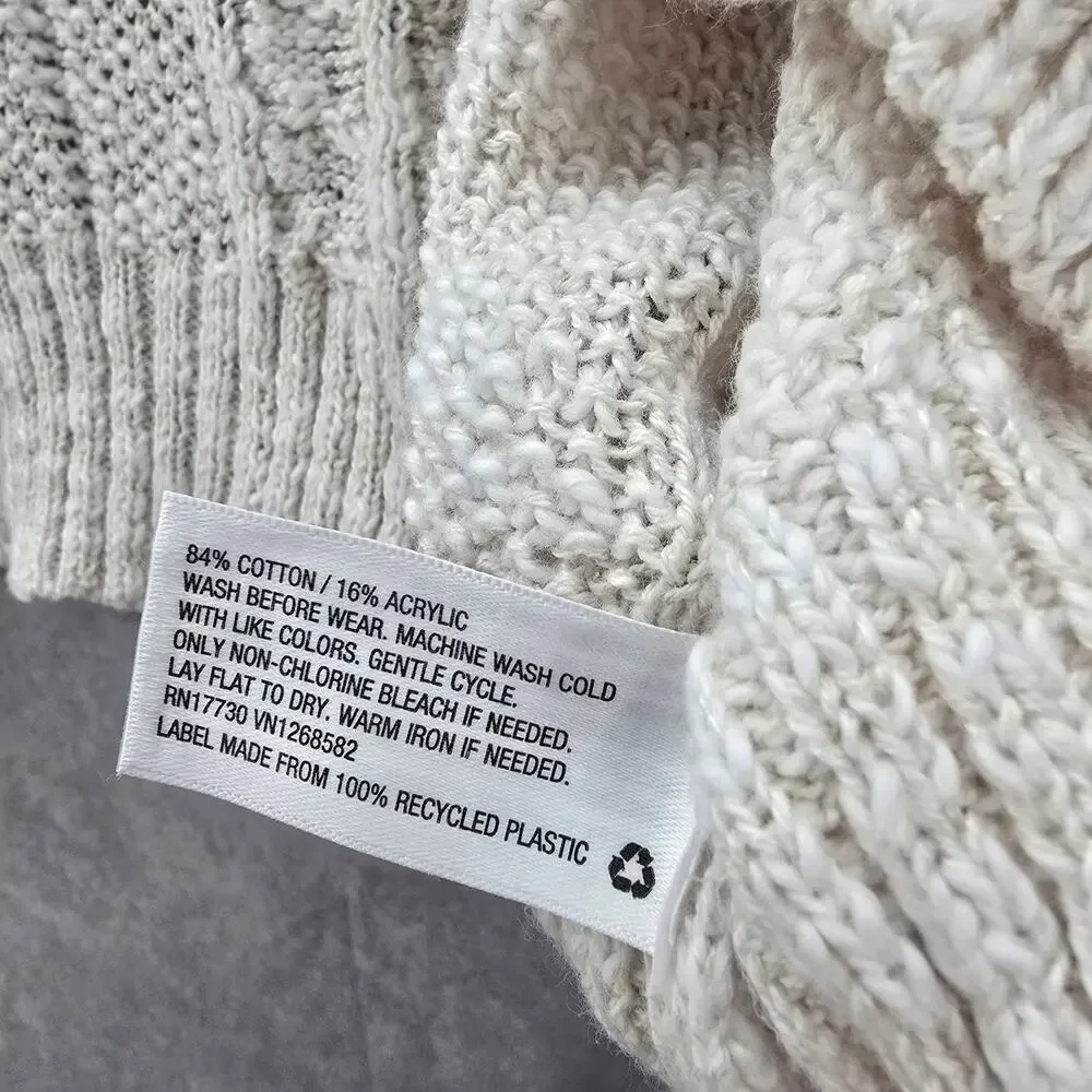 Oshkosh B'Gosh Vintage Knit White Ruffle Poncho Cape Sweater Girls Toddle‎ 3T